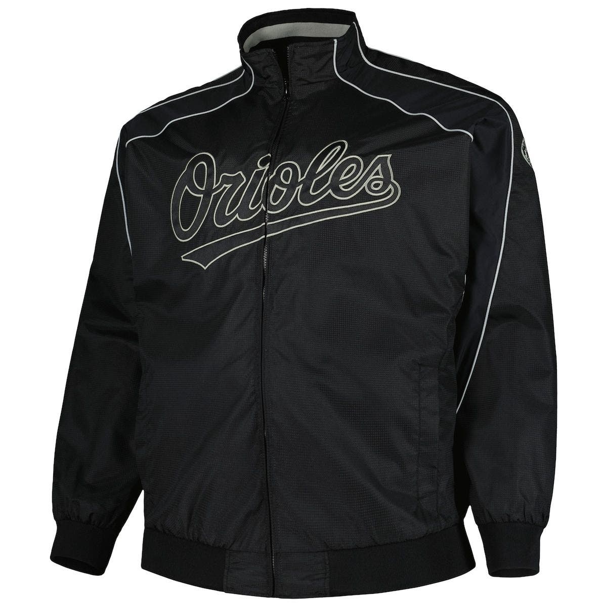 Men's Black Baltimore Orioles Nylon Full-Zip Jacket - image 2