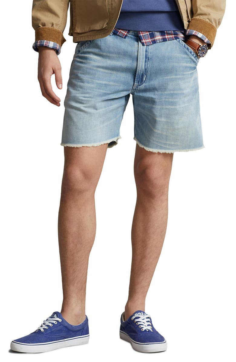 Polo Ralph Lauren Cutoff Denim Shorts, Main, color,