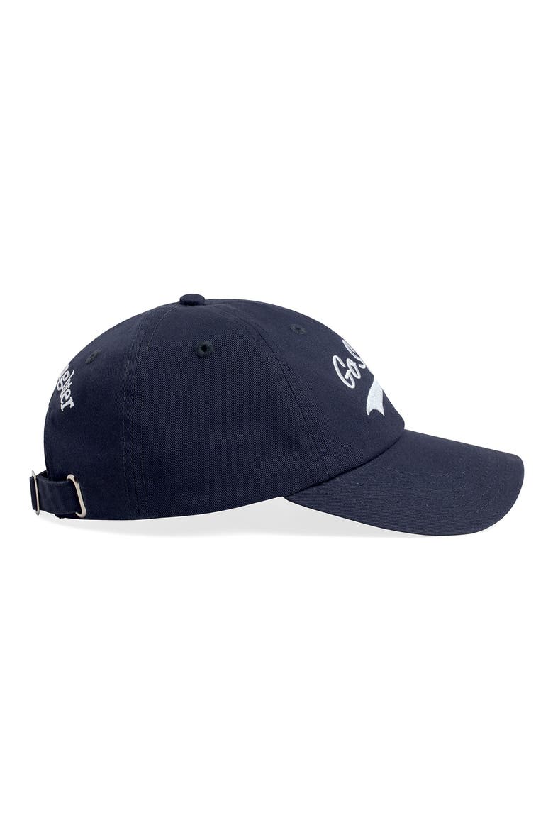 Go Sports Cotton Twill Adjustable Baseball Cap, Alternate, color, WHITE/ NAVY