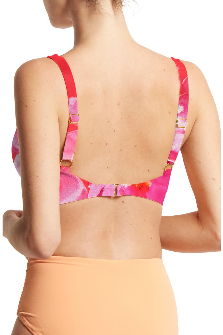 Wrap Front Bikini Top, Alternate, color, OUT OF OFFICE PINK