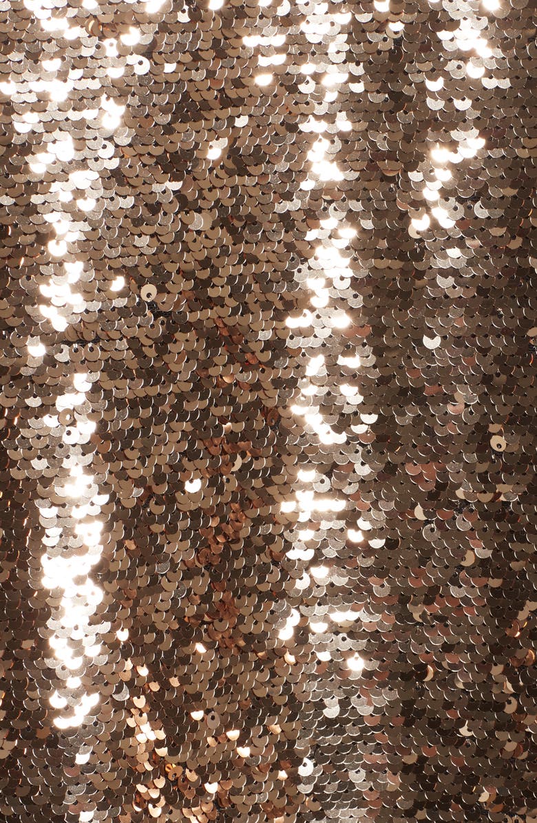 Monique Lhuillier Strapless Velvet & Sequin Gown, Alternate, color, 