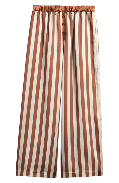 Kids' Stripe Pull-On Satin Pants (Big Kid)