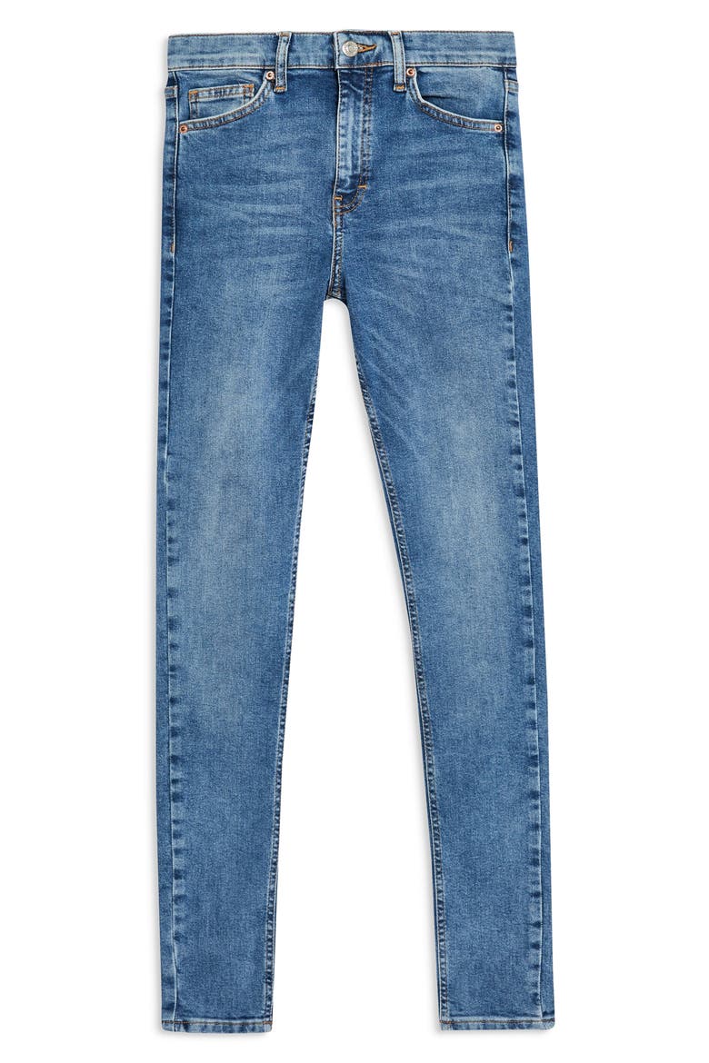 Jamie High Waist Ankle Jeans, Alternate, color, DENIM
