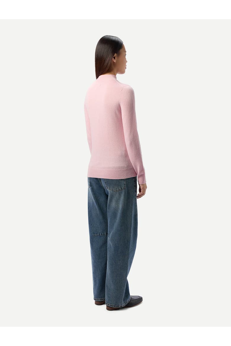 Timeless Cashmere Mock Neck Sweater, Alternate, color, almond blossom