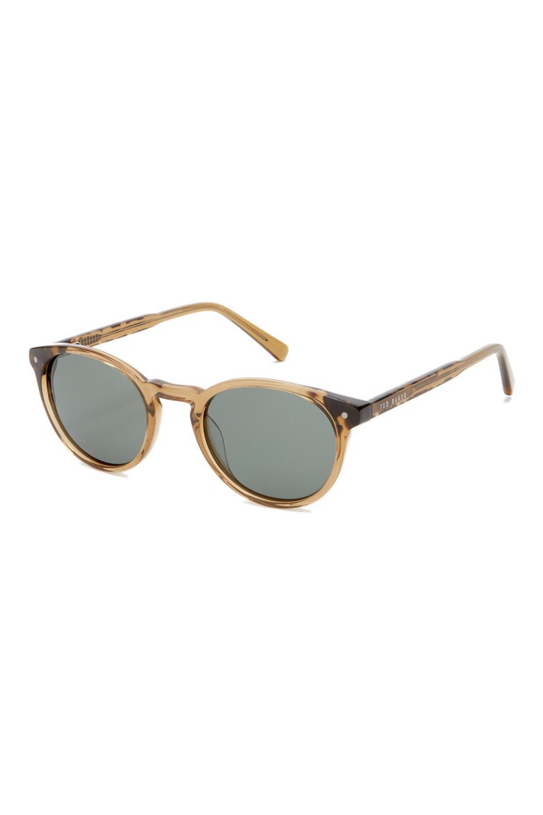 51mm Round Sunglasses, Alternate, color, BROWN