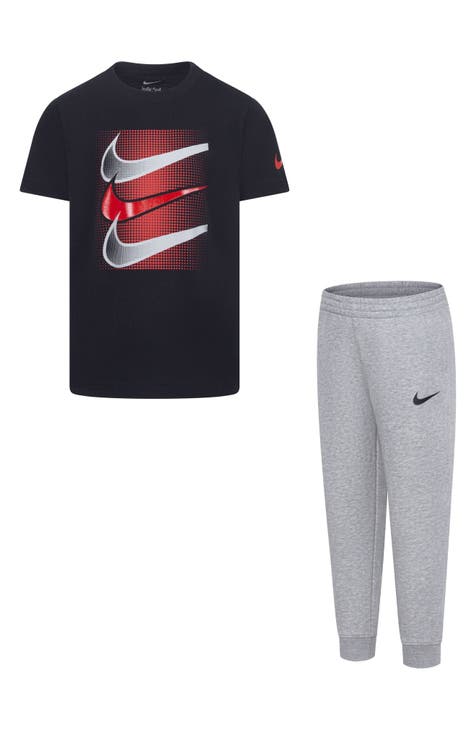 Kids' Swoosh T-Shirt & Joggers Set (Toddler & Little Kid)