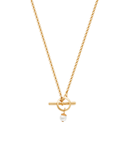Fable England Pearl Toggle Charm Necklace