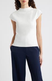 Elie Tahari The Katy Button Detail Sweater
