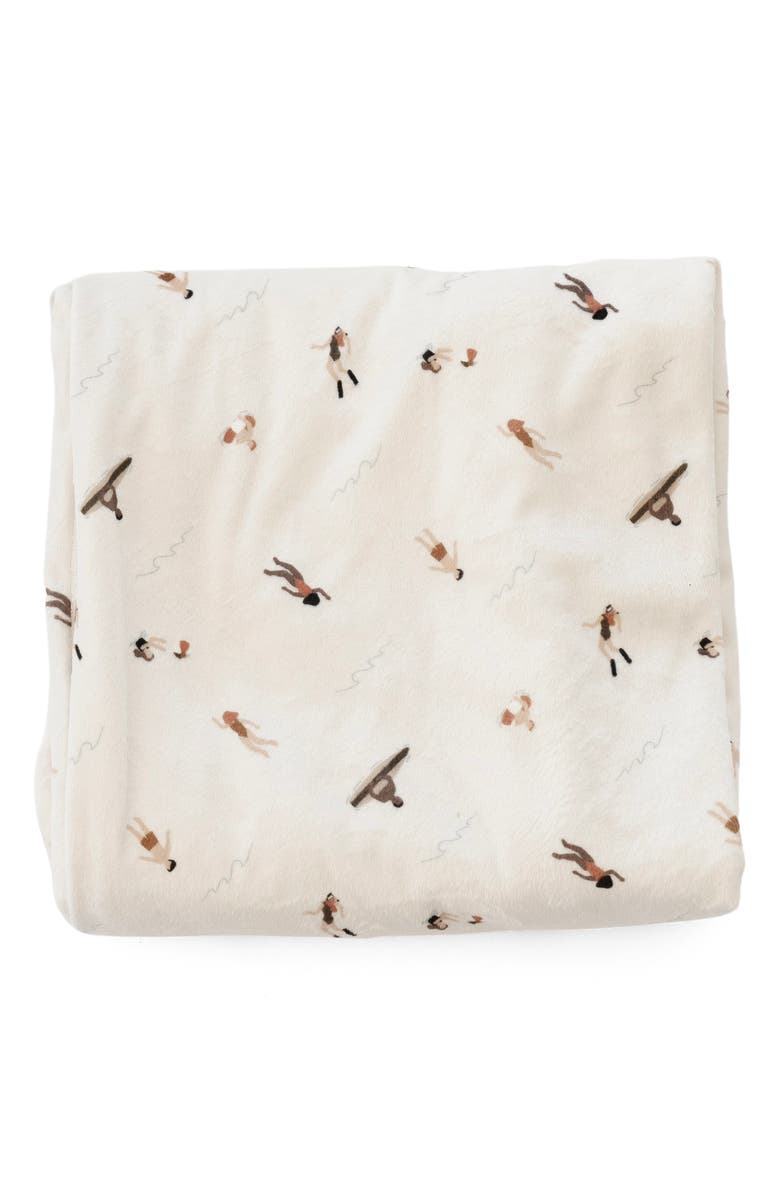 SARANONI Minky Hooded Towel, Main, color, Poolside