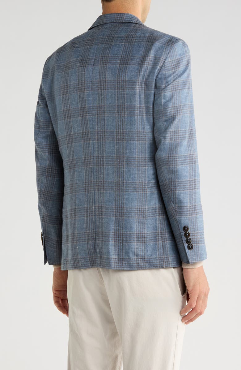Peter Millar Ames Plaid Sport Coat, Alternate, color, Blue Pearl