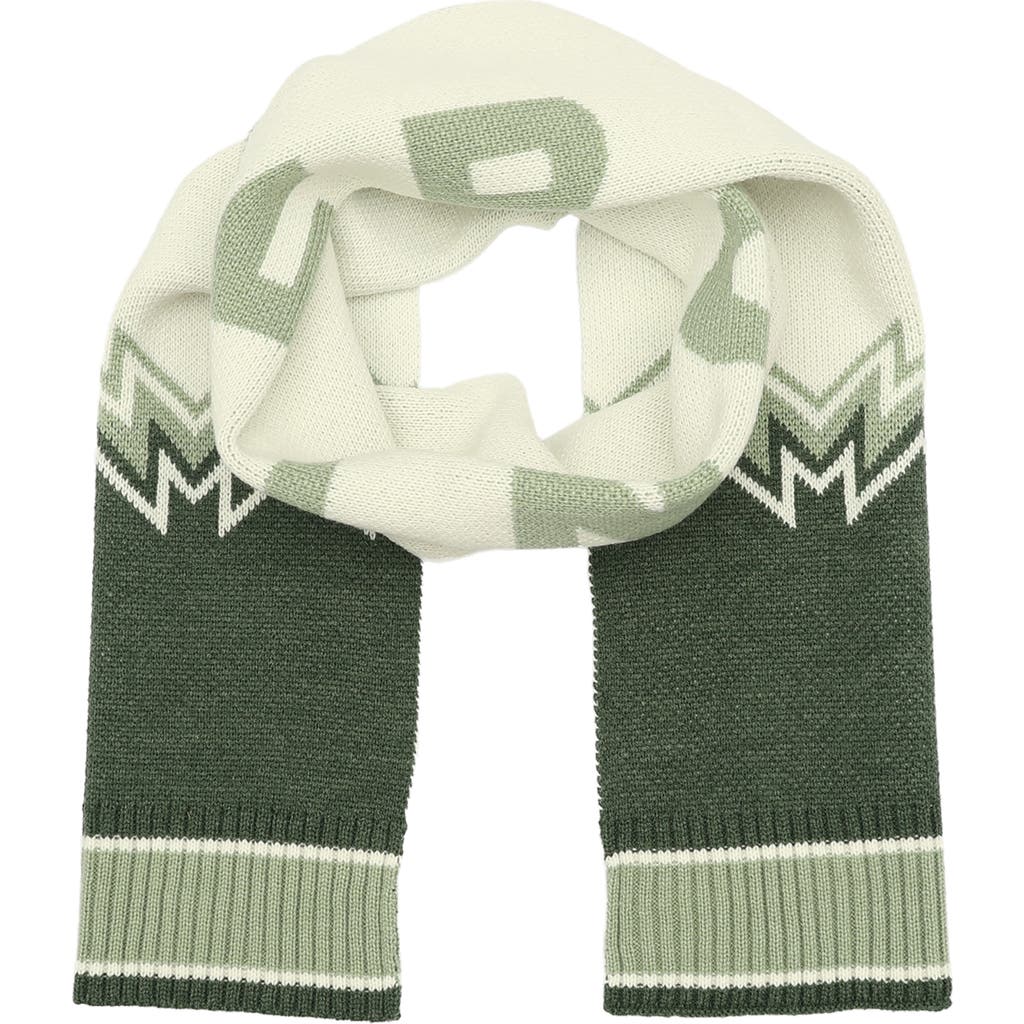 Hunter Fair Isle Intarsia Scarf in Green Multi