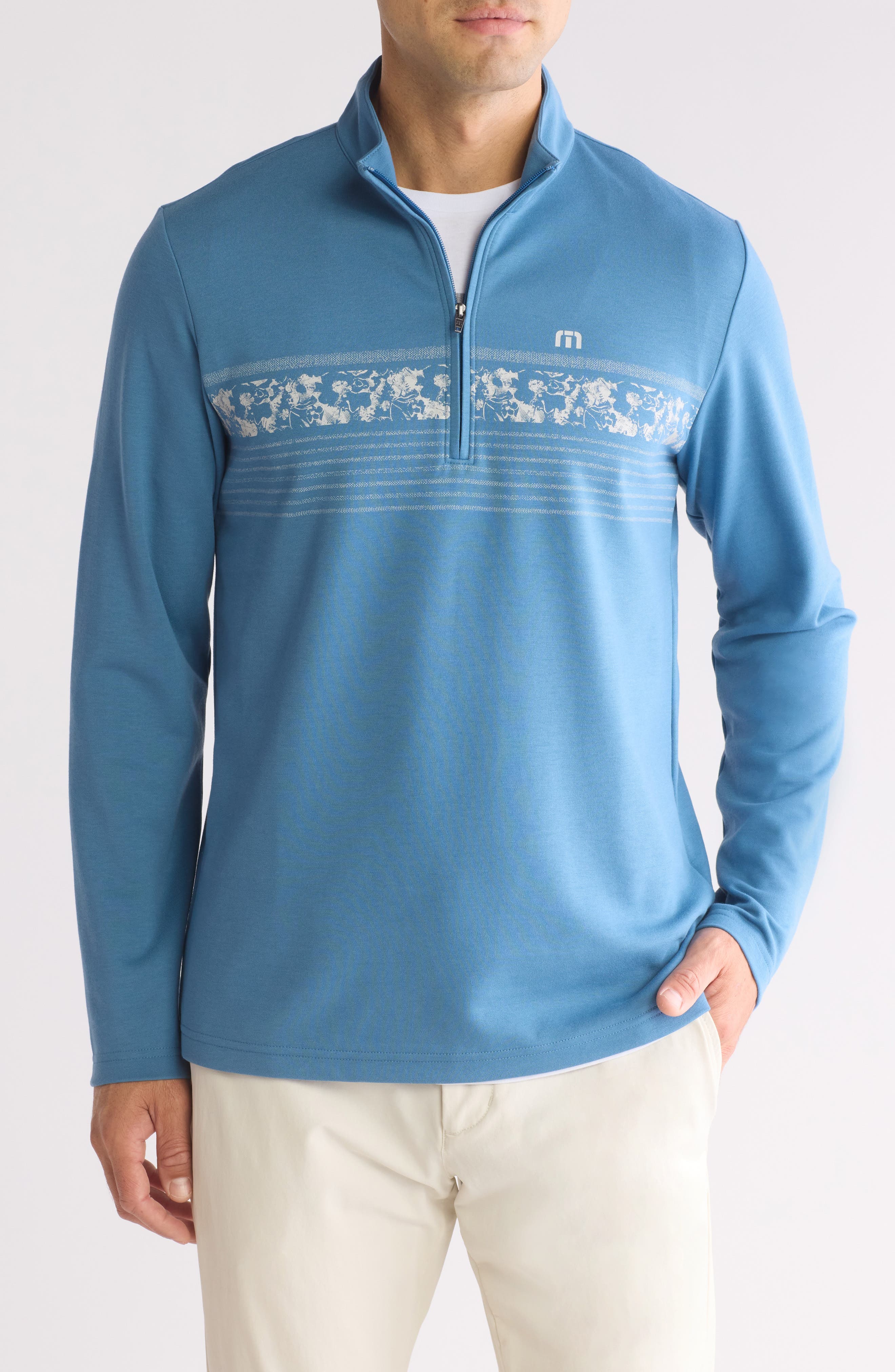Upgraded Chest Stripe Half Zip Pullover - image 3