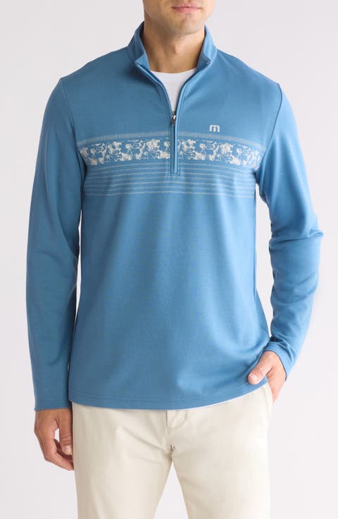 Upgraded Chest Stripe Half Zip Pullover