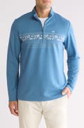 TravisMathew Upgraded Chest Stripe Half Zip Pullover