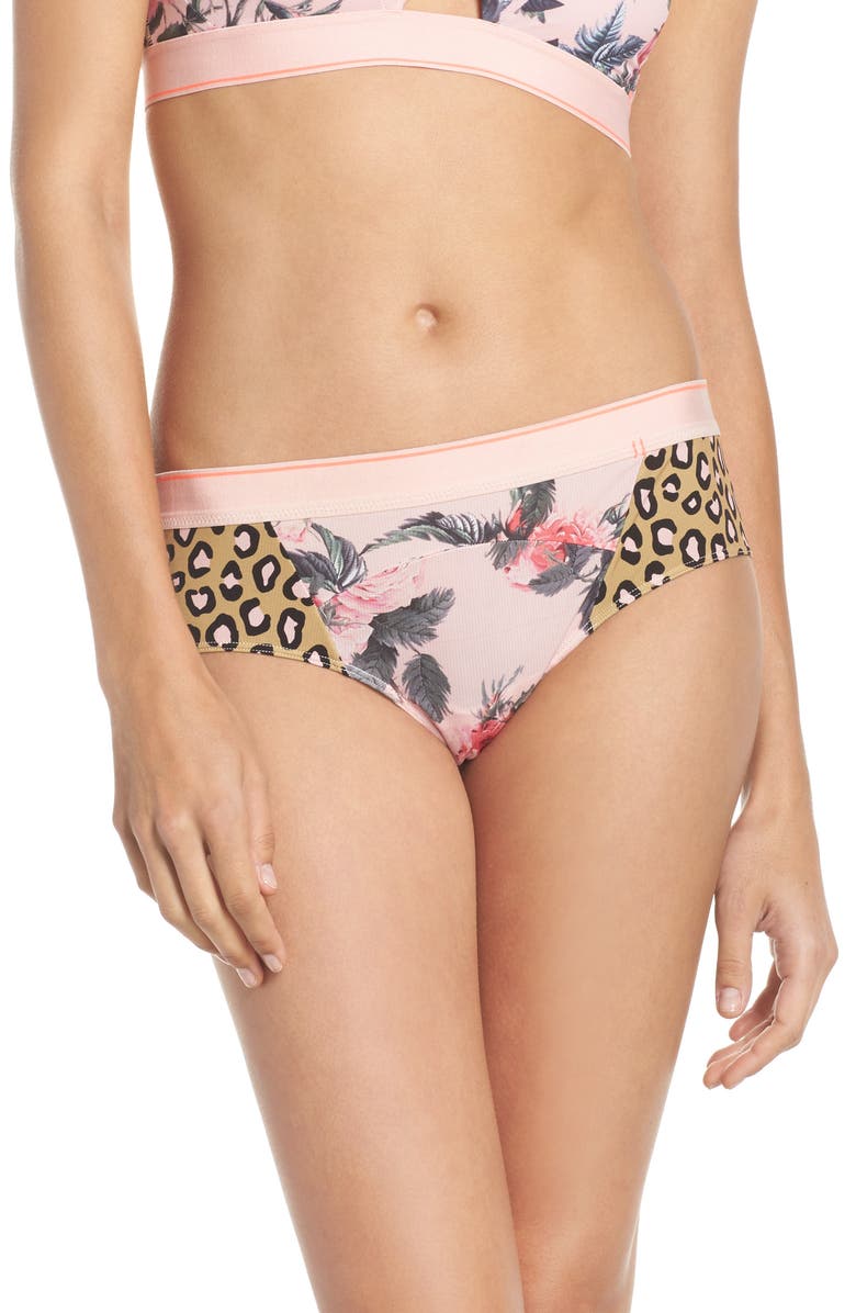 Stance Feline Floral Cheeky Hipster Briefs, Main, color, 