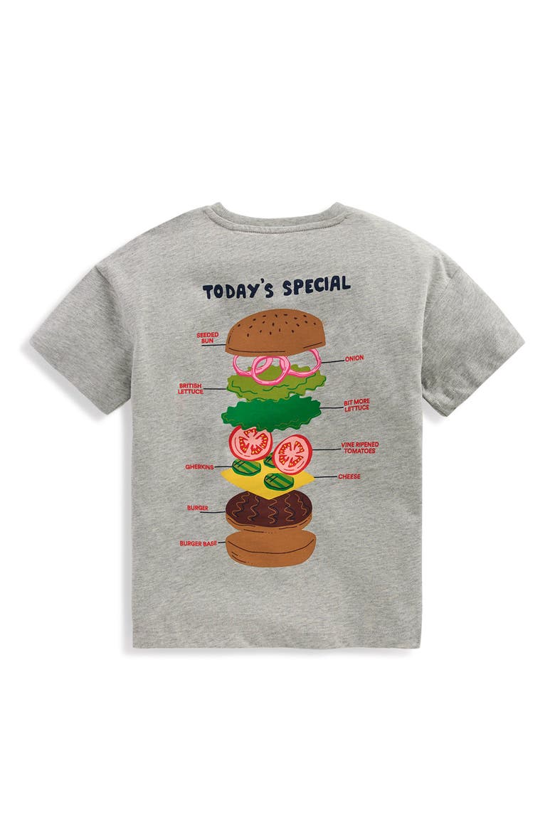 Kids' Stacked Burger Graphic Cotton T-Shirt, Alternate, color, GREY MARL BURGER