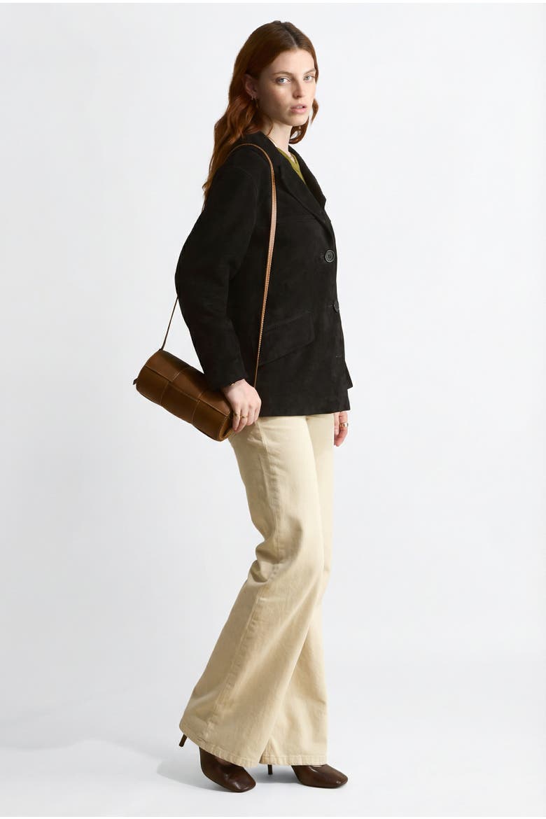 Vera Suede Blazer, Alternate, color, Black