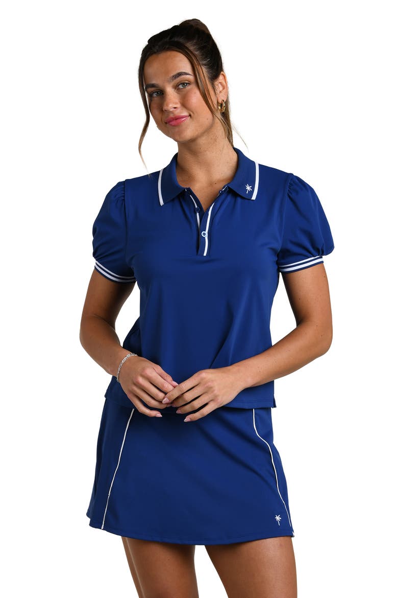 Tipped Polo, Alternate, color, HARBOR