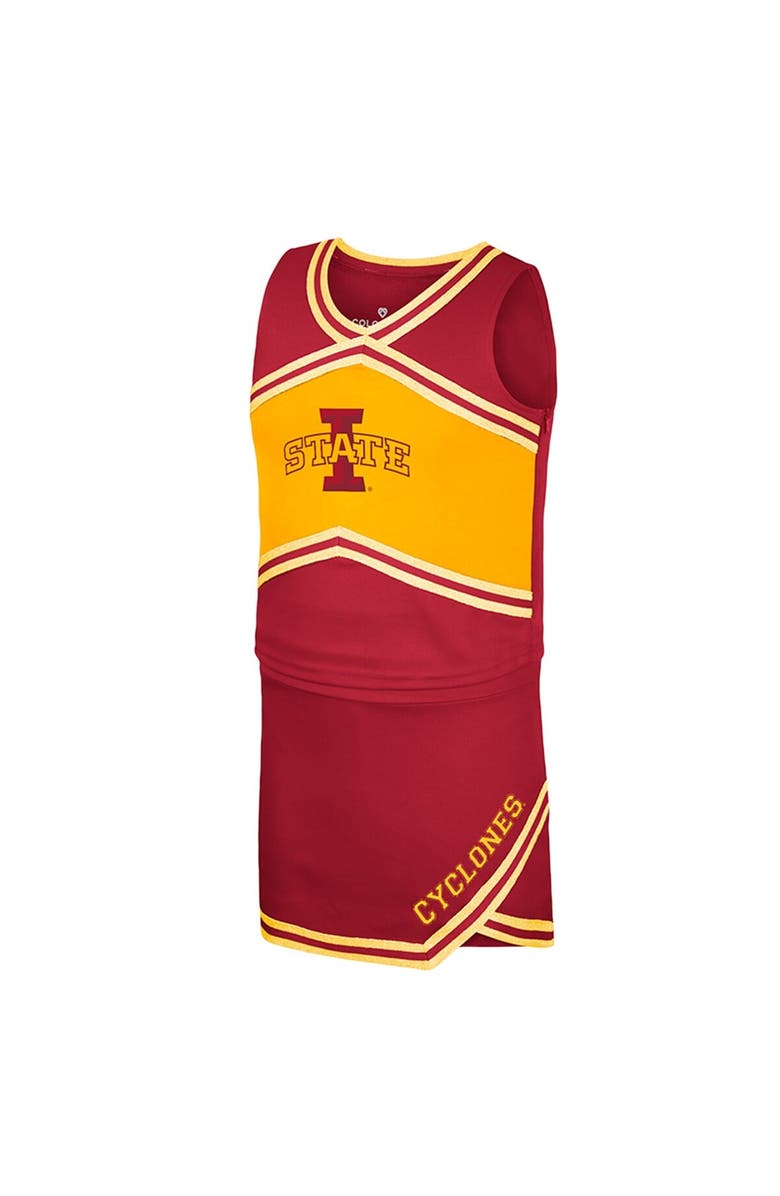 COLOSSEUM Girls Youth Colosseum Cardinal Iowa State Cyclones Cheerleader Top & Skirt Set, Alternate, color, Cardinal