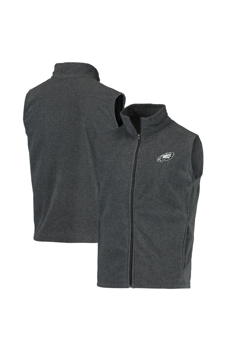 DUNBROOKE Men's Gray Philadelphia Eagles Houston Fleece Full-Zip Vest, Main, color, Gray
