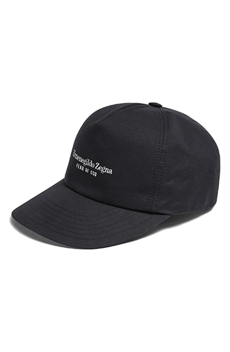 Fear of God x Ermenegildo Zegna Fear of God x Zegna Logo Cotton Baseball Cap, Main, color,