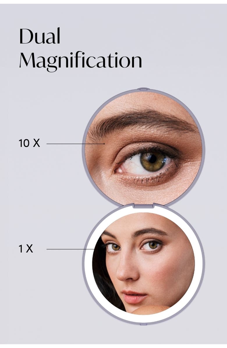 FANCII Mini Taylor LED Compact Mirror, Alternate, color, Lilac Bliss