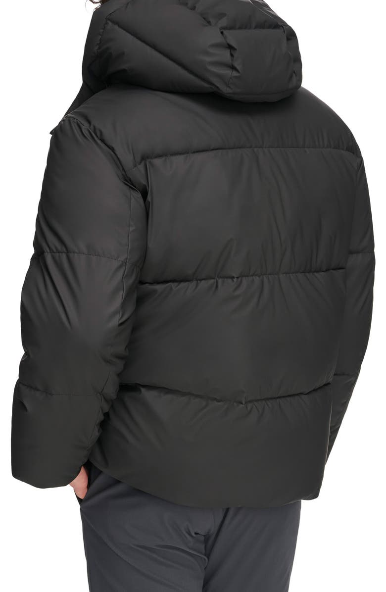 DKNY Rubberized Front Zip Puffer Jacket, Alternate, color,