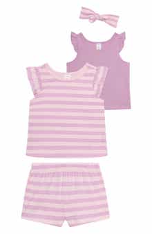 PL Baby by Petit Lem 4-Piece Tops, Shorts & Headband Set