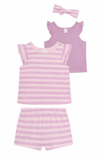 PL Baby by Petit Lem 4-Piece Tops, Shorts & Headband Set