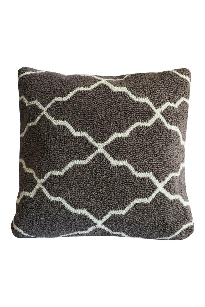 Lattice Grey Pillow, Main, color, GREY/WHITE