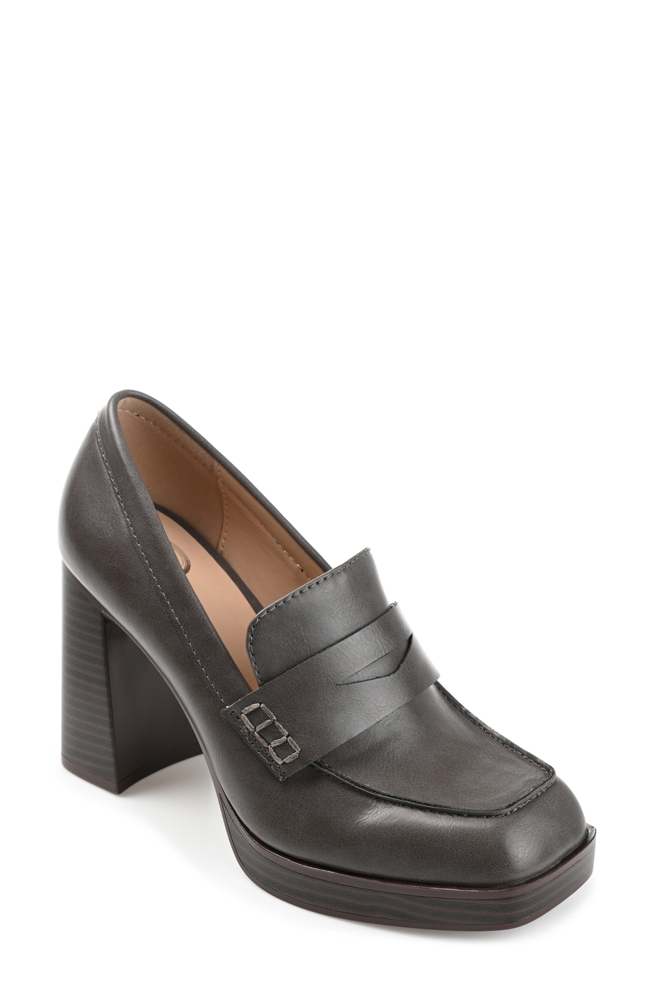 Journee Collection Ezzey Pump - Wide Width, Main, color, Grey