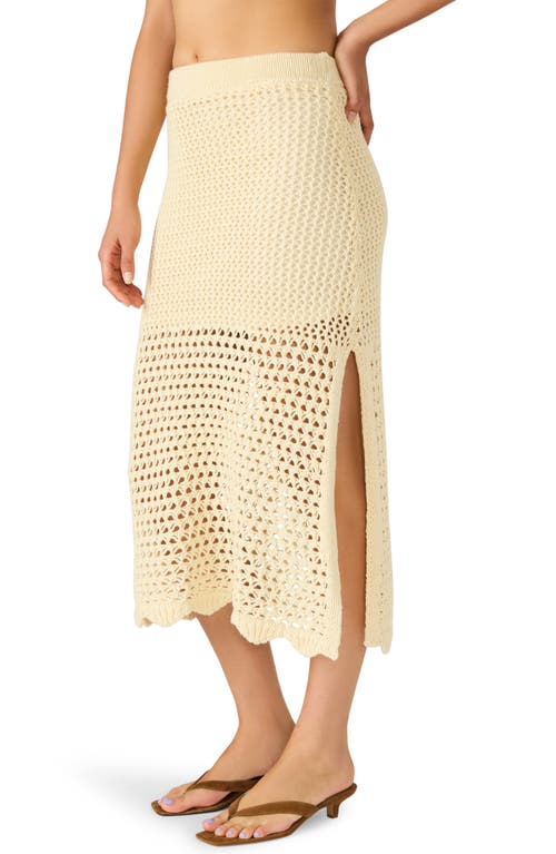 Steve Madden Tiffani Open Stitch Midi Skirt In Brown