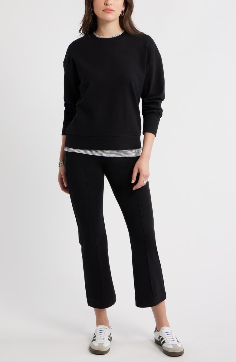 Caslon<sup>®</sup> Stripe Pullover Sweatshirt, Alternate, color,
