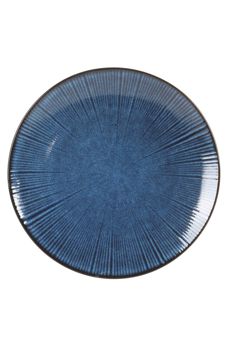 Midnight Luna Plates and Bowls Sets, Stoneware Dinnerware Sets, Reactive Glaze Dish Set - Blue, Alternate, color, Cobalt