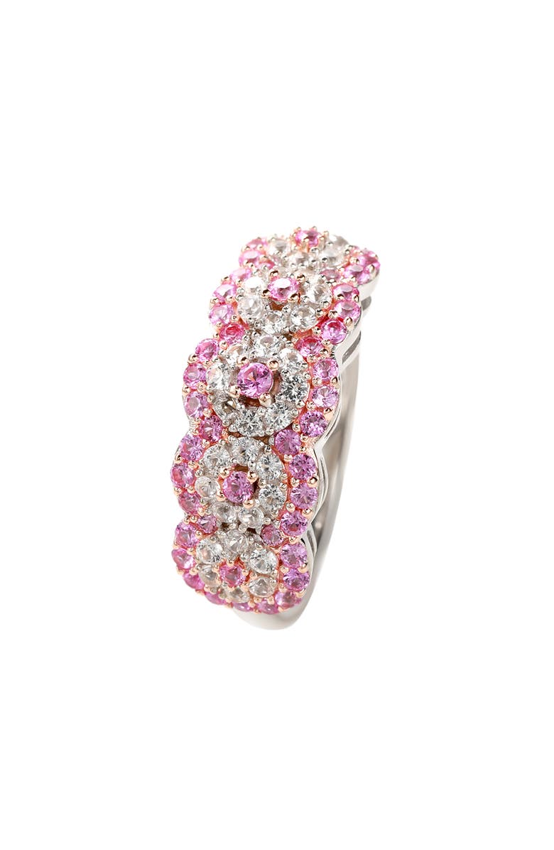 SUZY LEVIAN Sterling Silver Pink & White Sapphire Ring, Alternate, color, Pink