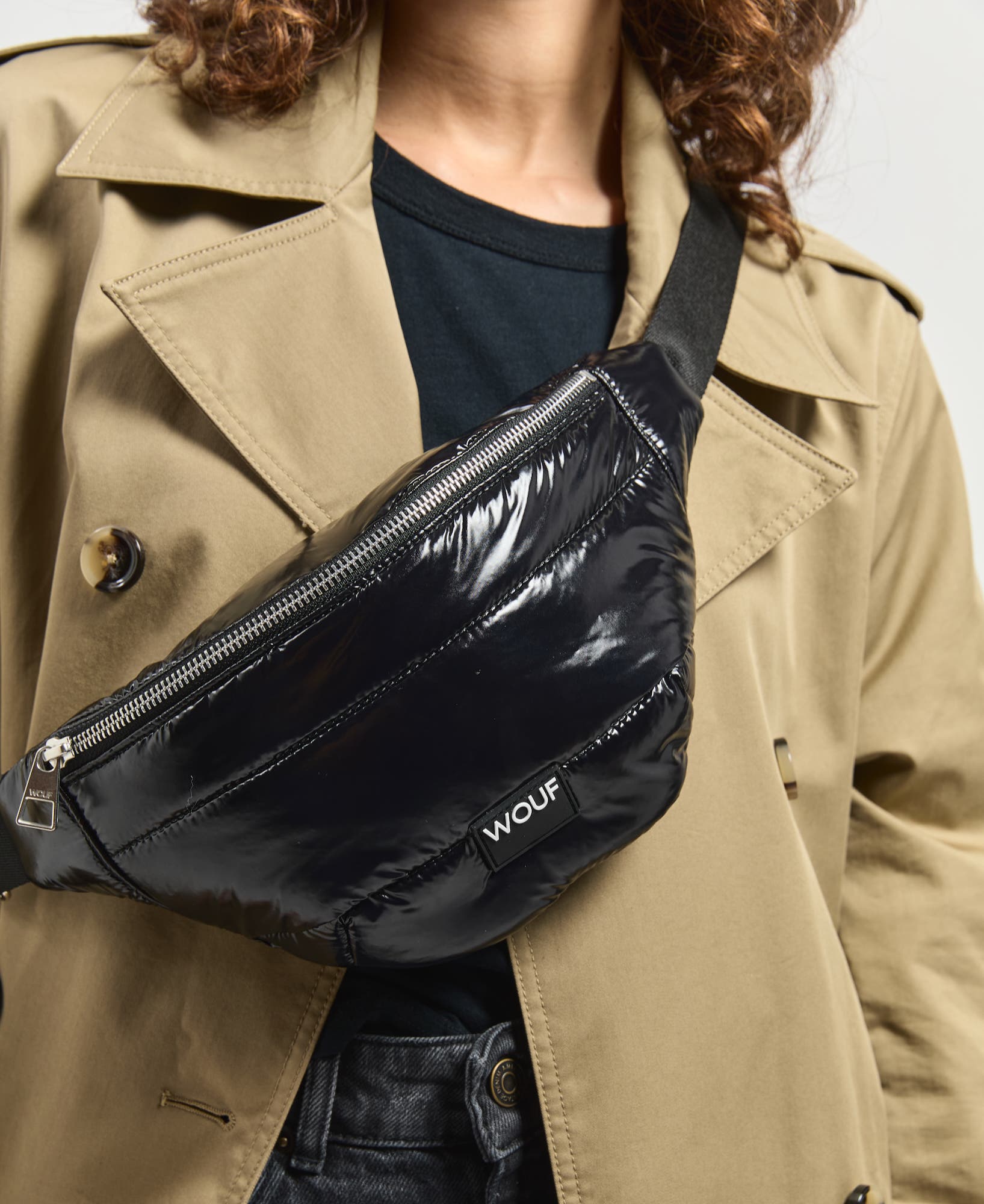 Black Glossy Waistbag, Alternate, color, Black Glossy