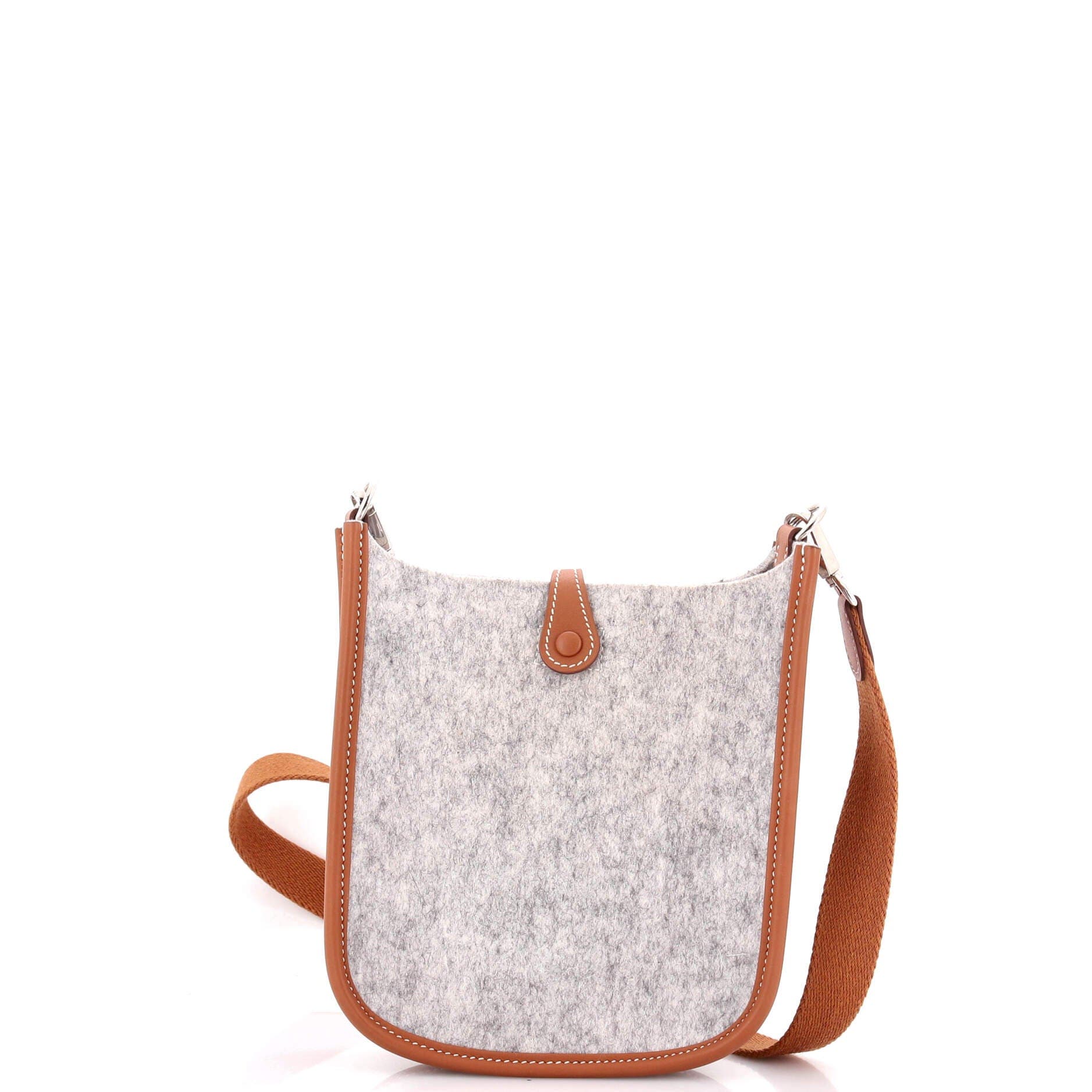 Pre-Owned Hermes Evelyne Bag Gen III Felt TPM, Alternate, color, Gris Clair