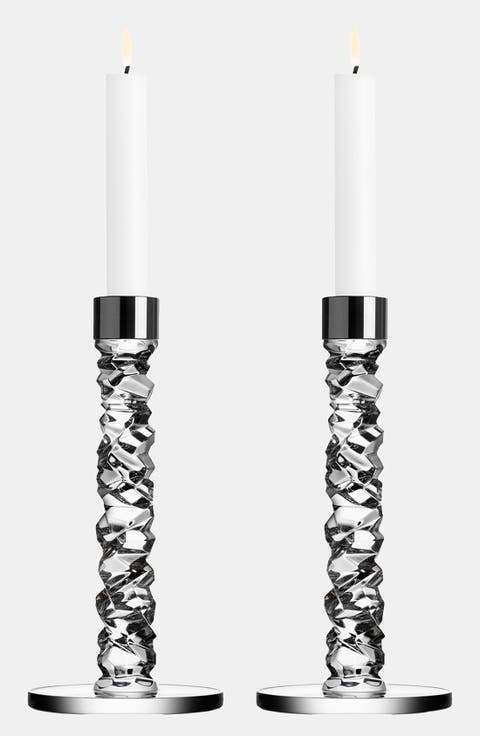 Carat Set of 2 Crystal Candlesticks