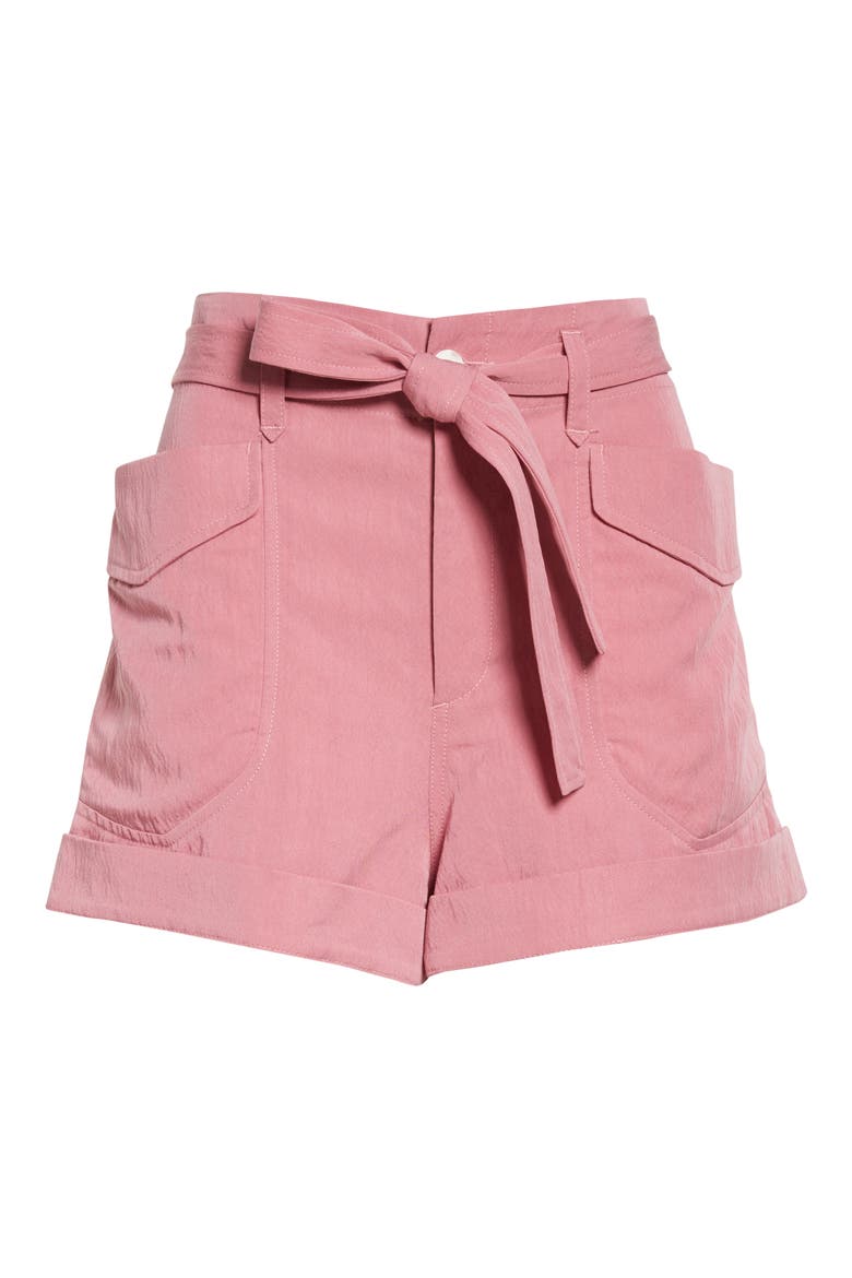 Trail Tie Waist Shorts, Alternate, color, BLUSH PINK