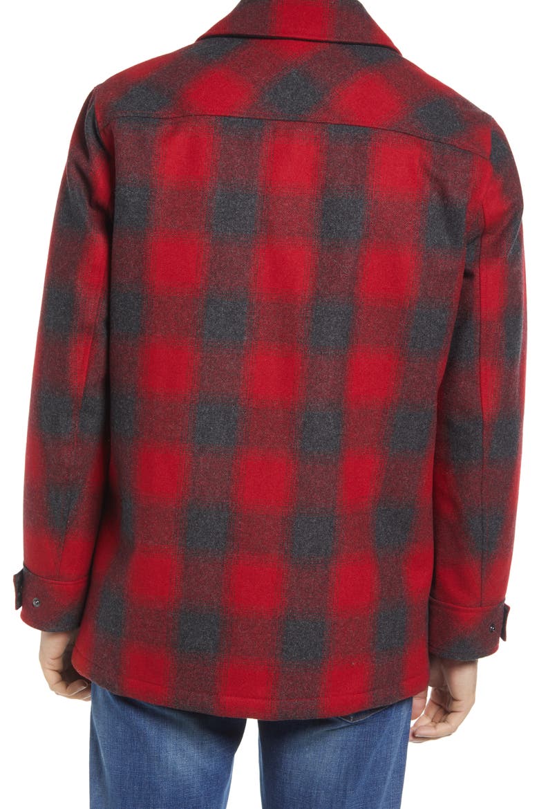Longmont Wool Blend Shirt Jacket, Alternate, color, RED OMBRE