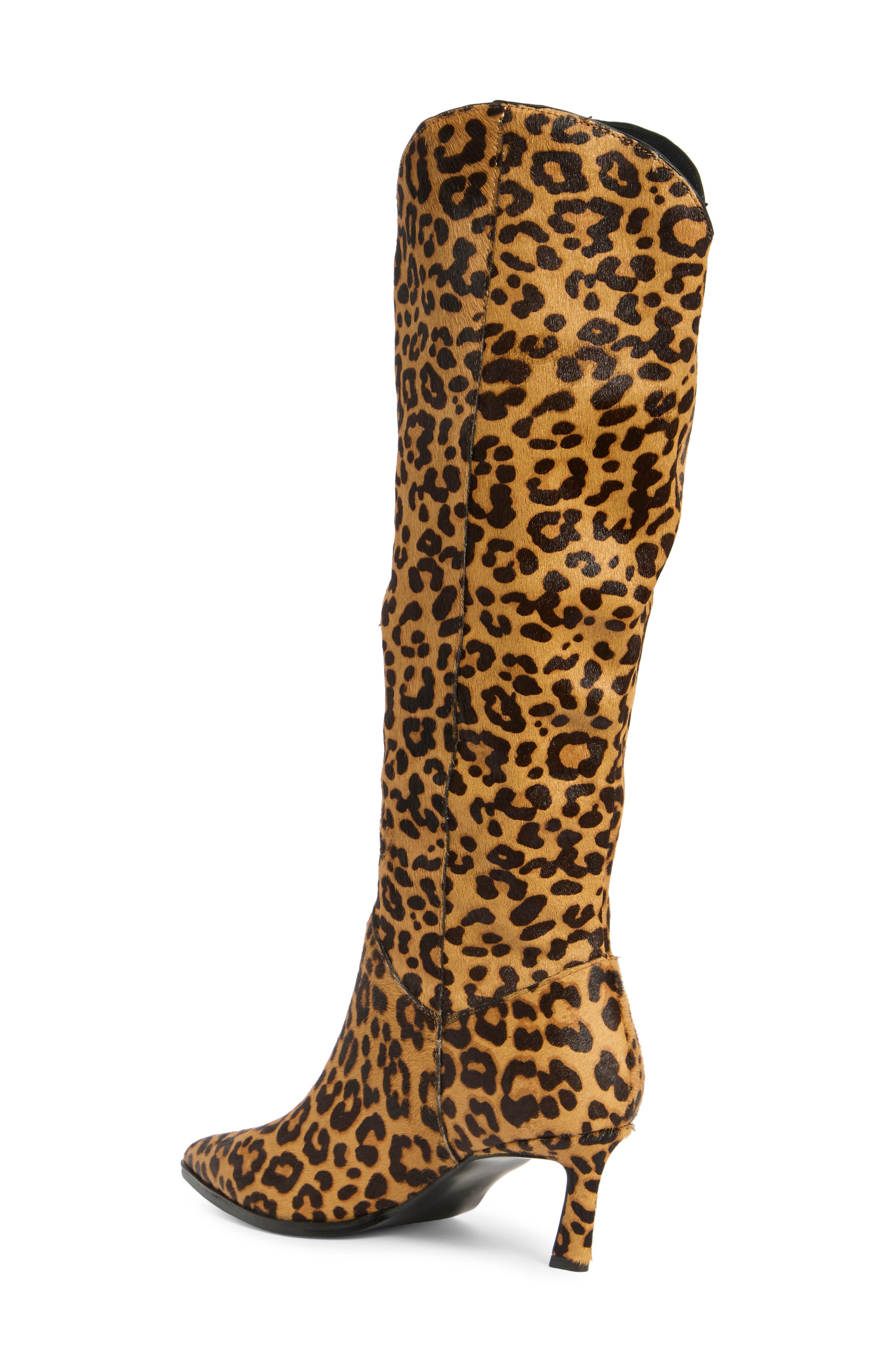 Steve Madden Leyna Genuine Calf Hair Boot, Alternate, color, Leopard