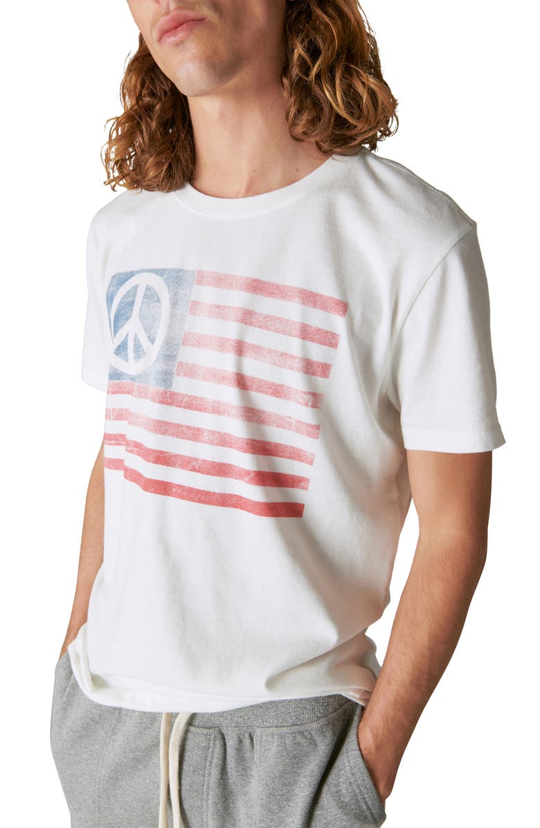 Lucky Brand Peace Flag Graphic T-Shirt, Main, color,
