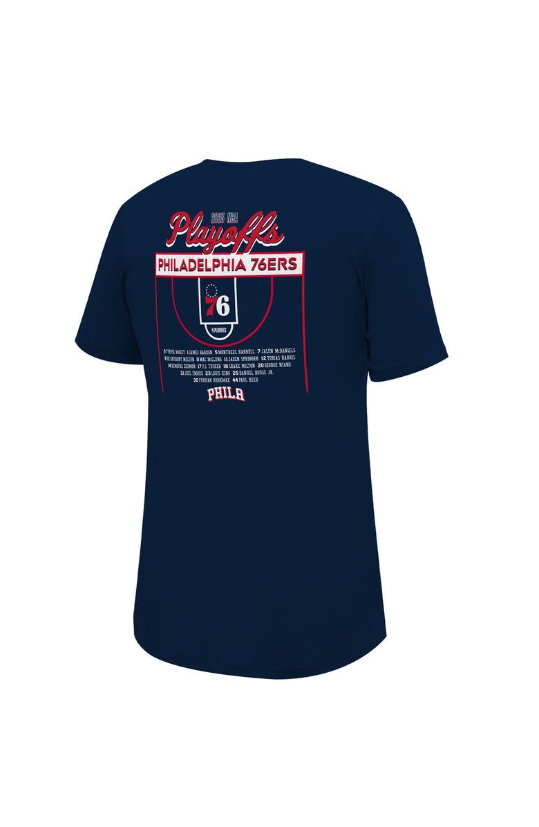 Stadium Essentials Unisex Stadium Essentials  Navy Philadelphia 76ers 2023 NBA Playoffs Roster T-Shirt, Alternate, color, 