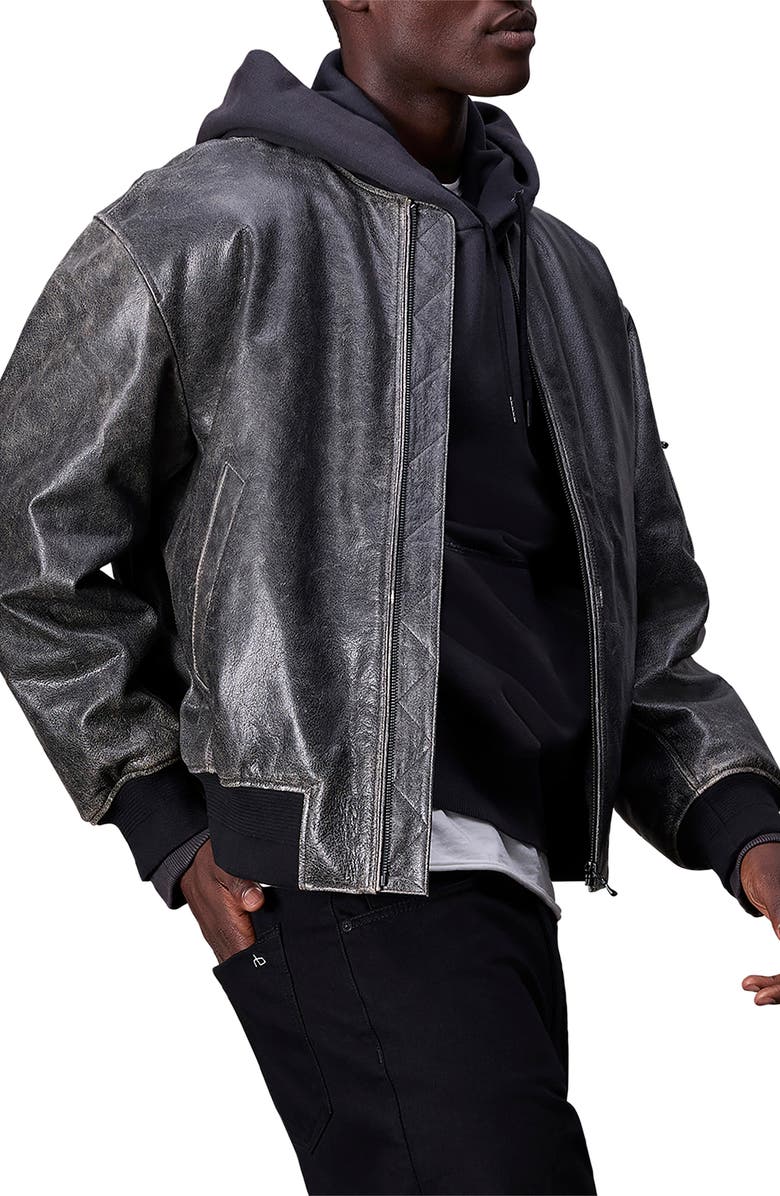 rag & bone Tapered Leg Jeans, Alternate, color, Black