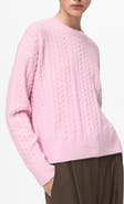 MANGO Cable Stitch Crewneck Sweater
