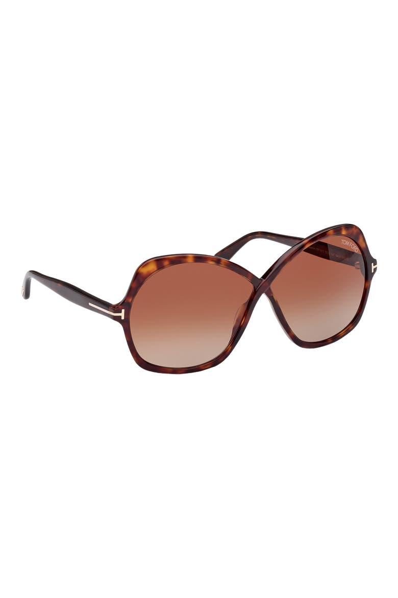 Rosemin 64mm Gradient Oversize Butterfly Sunglasses, Alternate, color, DHAV/BRNG