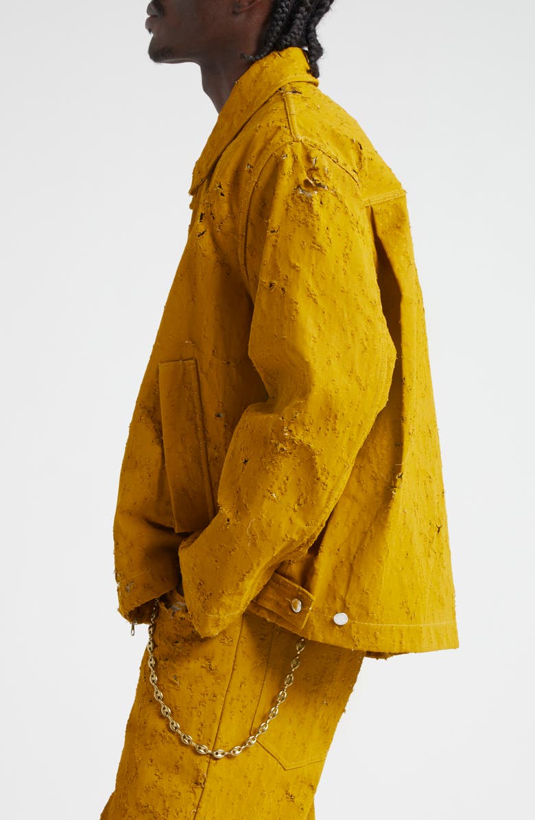 SONG FOR THE MUTE Distressed Cotton Twill Jacket, Alternate, color,