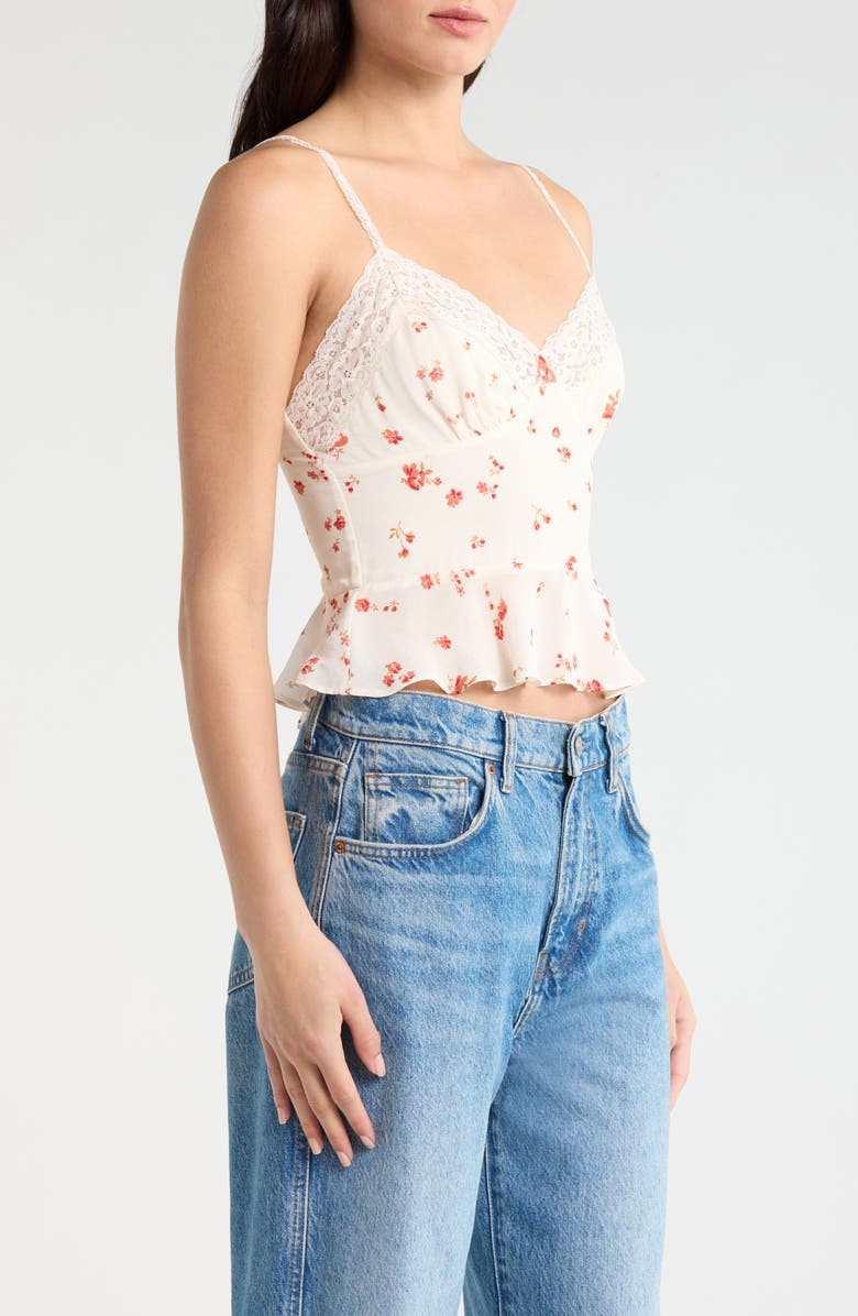 Reformation Anouk Floral Print Camisole, Alternate, color, Lovie