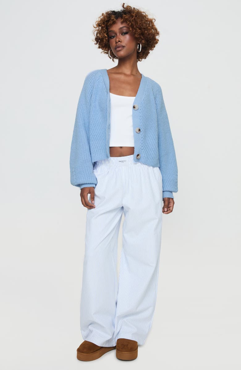 Princess Polly Leskie V-Neck Blouson Cardigan, Alternate, color, 