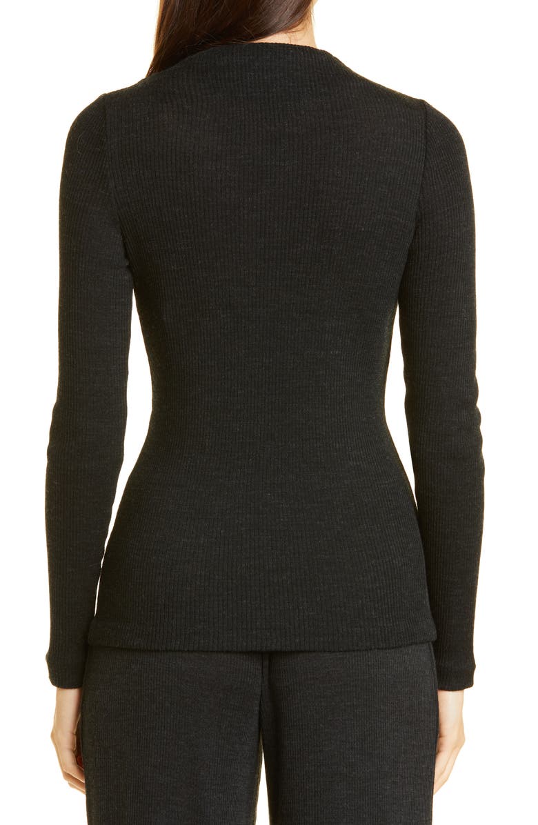 Vince Ribbed Half Zip Mock Neck Sweater, Alternate, color,